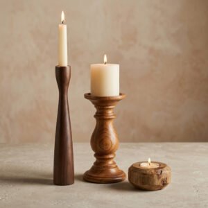 Wooden Candle Holder